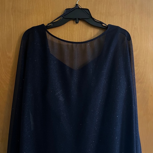 R&M Richards Sleeveless Navy Mother Of The Bride Dress NWT - Picture 6 of 9